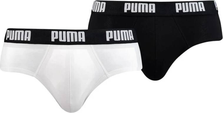 Puma Basic Briefs voor Mannen BiPack Slips Black Heren