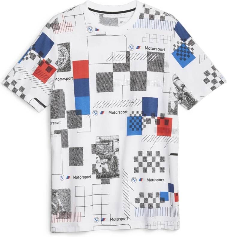 Puma BMW Motorsport AOP T-shirt White Heren