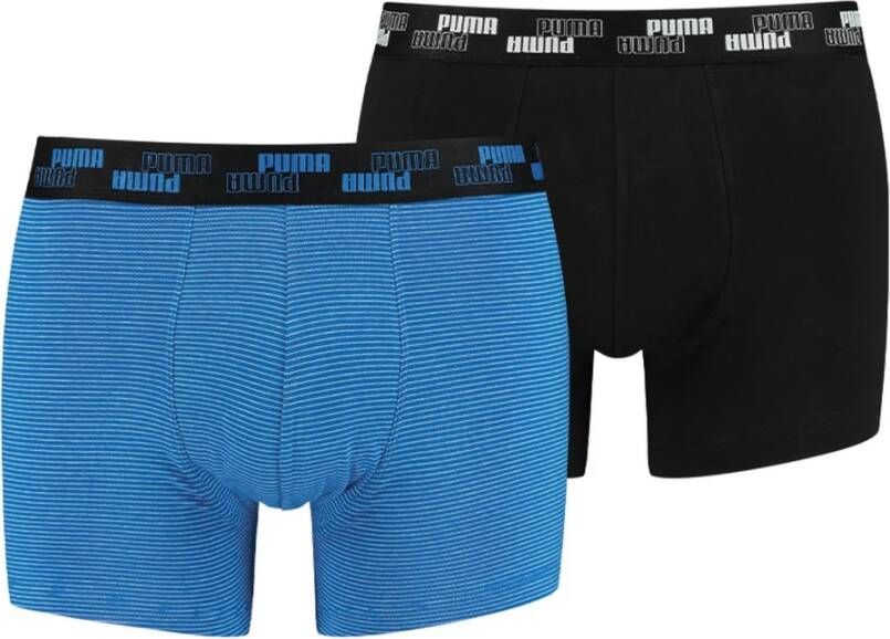 Puma Sportieve Zwarte Tekstprint Boxershorts Blue Heren