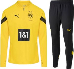 Puma Borussia Dortmund 1 4 Zip Trainingspak 2022-2023 Geel Heren