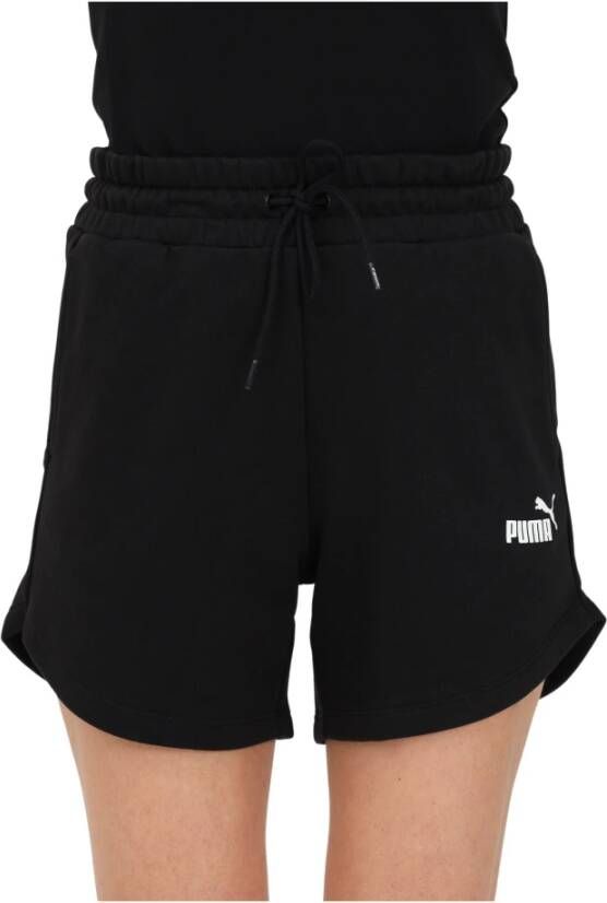 Puma essentials 5-icnh high waist korte broek zwart dames