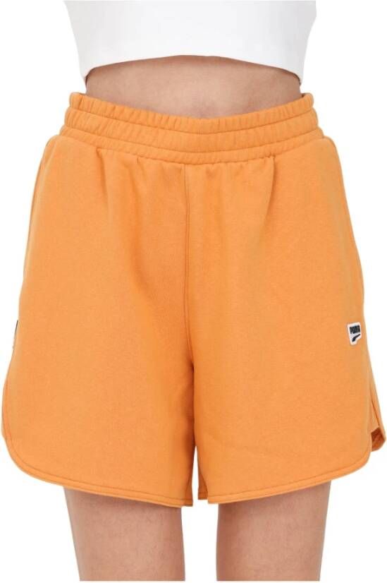 Puma Flared High Waist Dames Casual Shorts Oranje Dames