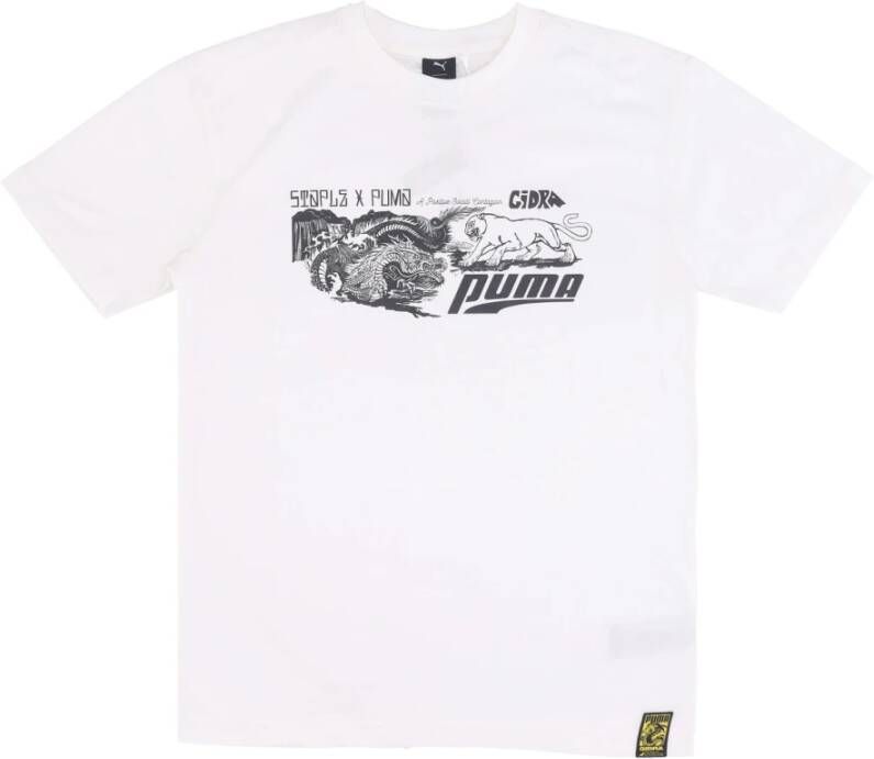 Puma Heren Grafische Tee x Staple T-Shirt White Heren