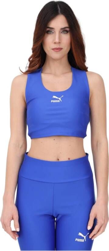 Puma Koel en Comfortabel Mouwloos Topje voor Fitness Blauw Dames
