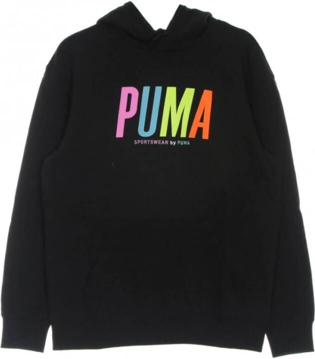 Puma Lichtgewicht grafische hoodie Zwart Heren