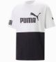 Puma Logo Print Colorblock T-Shirt Wit Heren - Thumbnail 1