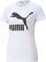 Puma Logo TShirt Wit Ronde Hals Korte Mouwen White Dames - Thumbnail 1