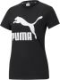 Puma Logo Print T-shirt Black Heren - Thumbnail 1