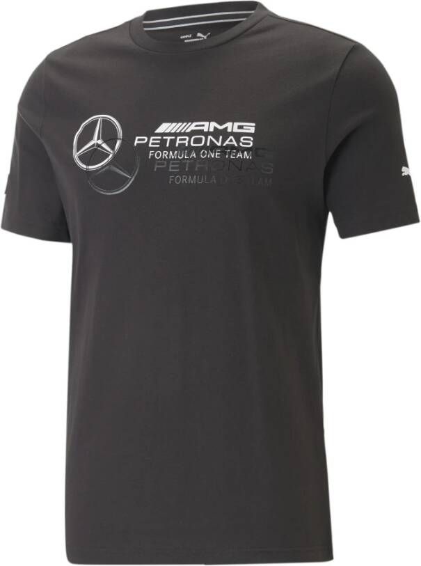 Puma Mercedes AMG Petronas Formula One Logo T-Shirt Zwart Heren