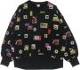 Puma Oversized Bedrukte Sweater Zwart Dames - Thumbnail 1
