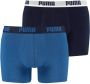 Puma basic boxershort 2-pack blauw donkerblauw heren - Thumbnail 2