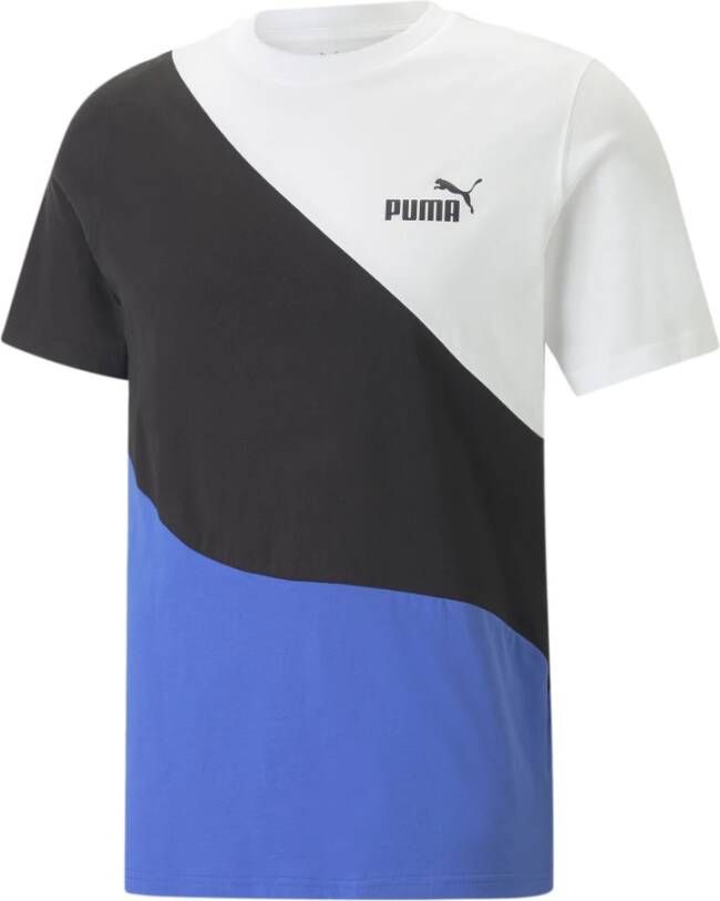 Puma Power Cat T-Shirt Blauw Heren