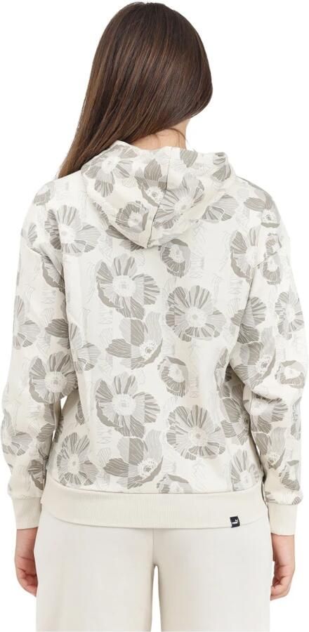 Puma Bloemen Hoodie Class Act Beige White Dames - Foto 3