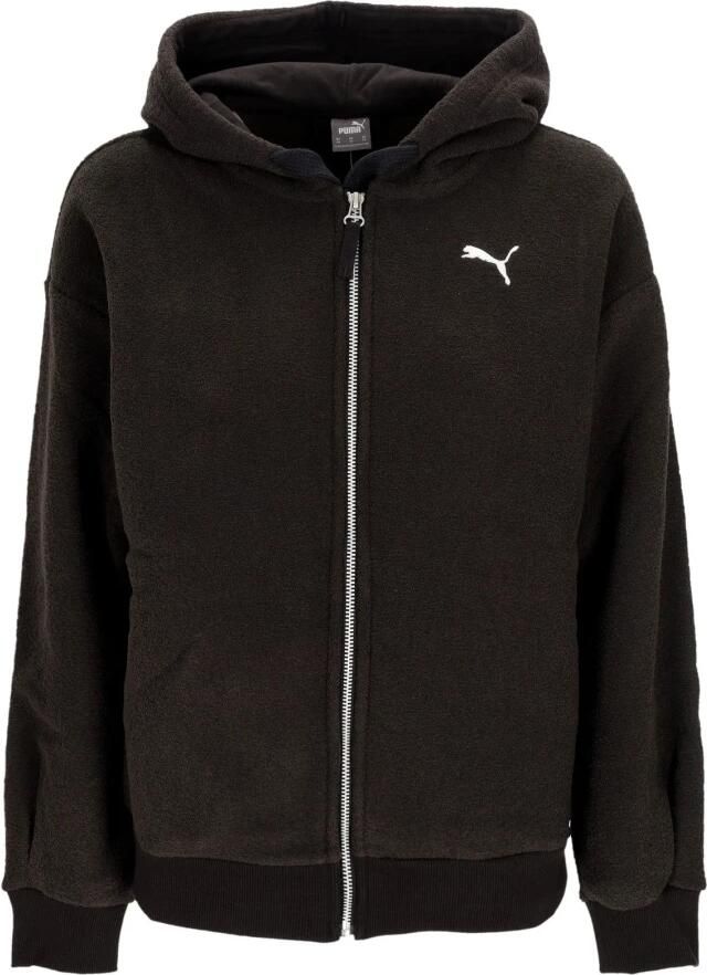 Puma Chenille Full-zip Winter Hoodie Zwart Black Dames - Foto 2
