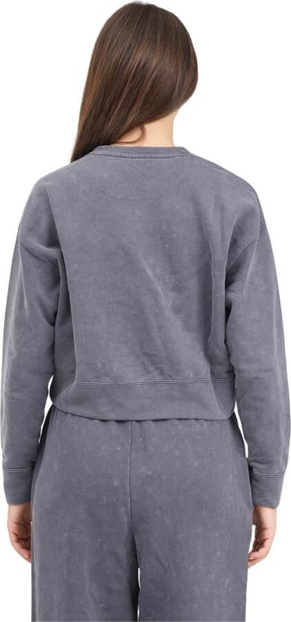 Puma Washed Crop Crew Sweatshirt Black- Dames Black - Foto 7