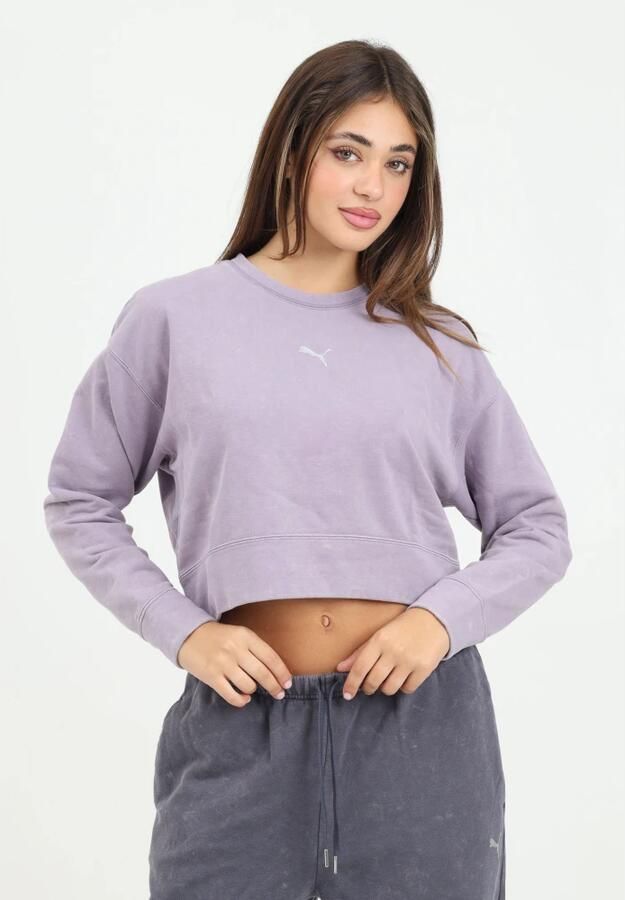 Puma Relaxed Gewassen Sweatshirts Purple Dames - Foto 5