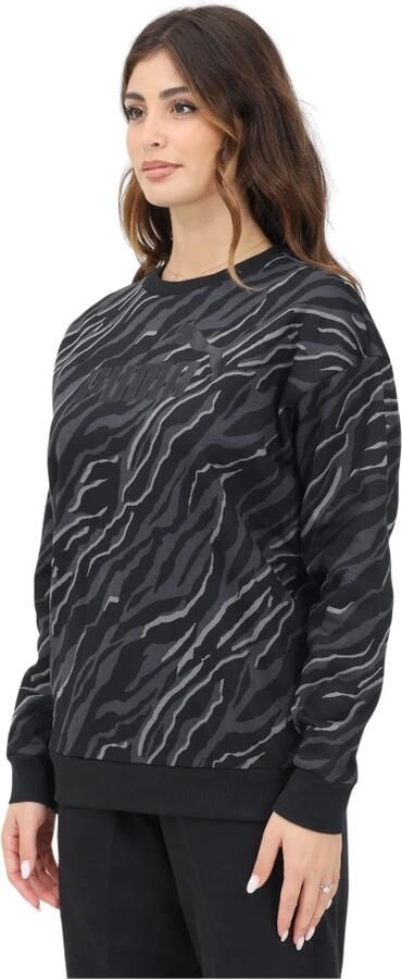 Puma Dierenprint Sweater Black Dames - Foto 3