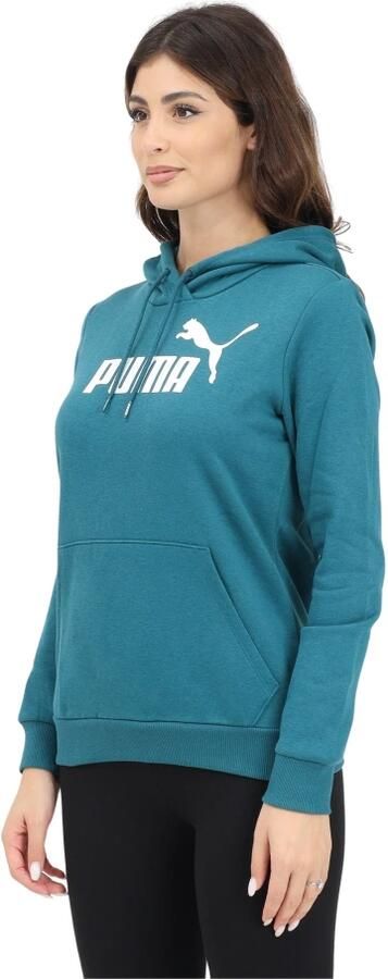 Puma Essentials Logo Hoodie Groen Vrouwen Blue Dames - Foto 4