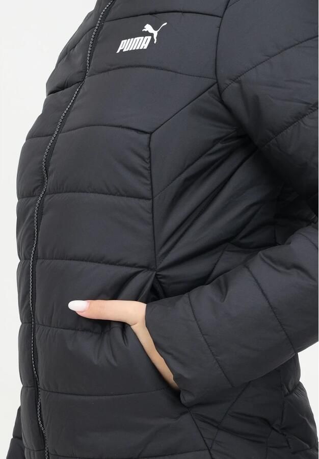 Puma essentials hooded padded winterjas zwart dames