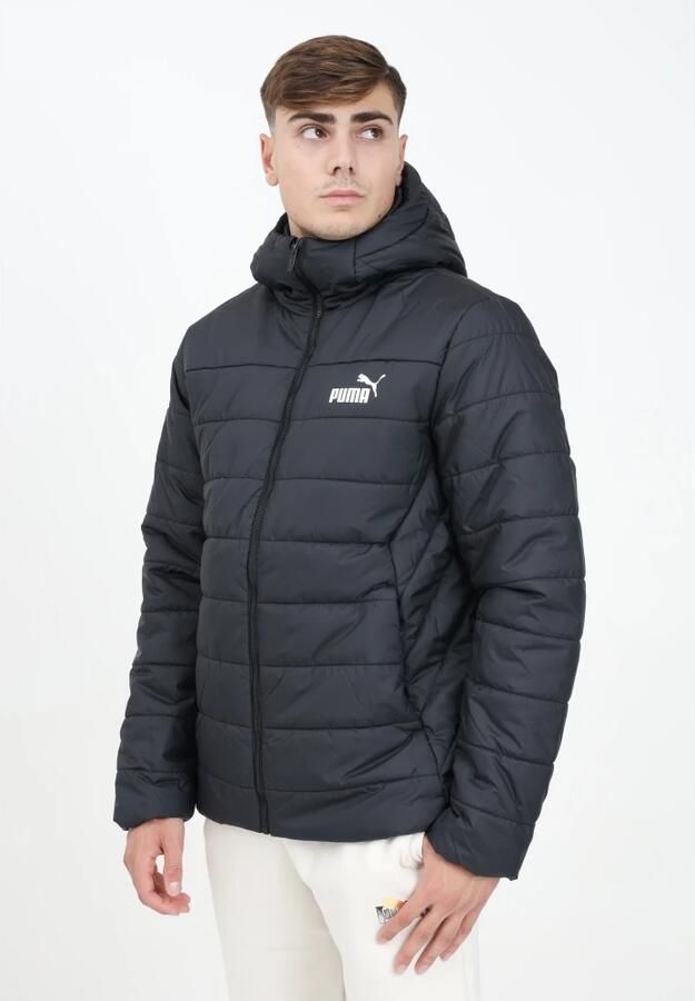 Puma Essentials Zwarte Gewatteerde Jas Mannen Black Heren