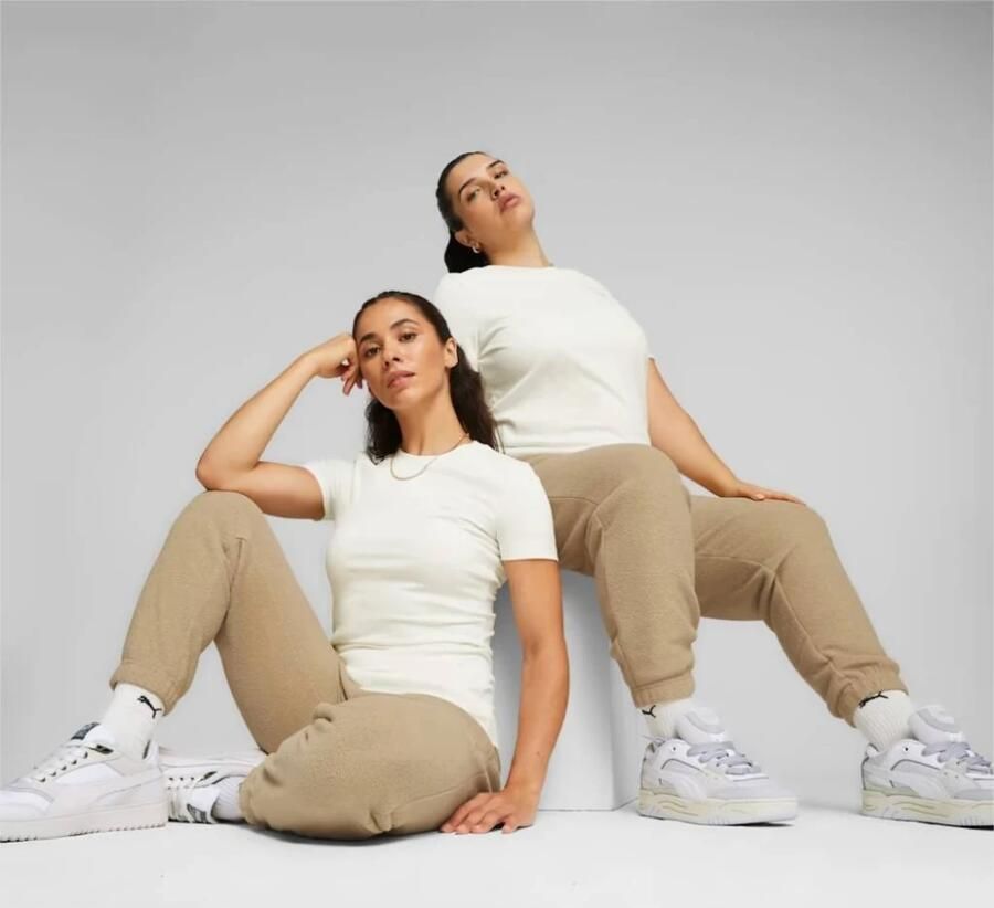 Puma Geribbelde Slim Fit T-shirt voor vrouwen White Dames - Foto 2