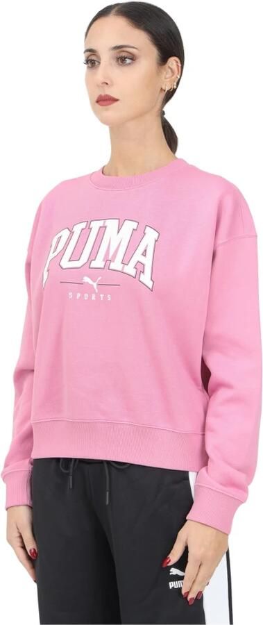 Puma Gezellig Squad Crew Neck Sweater Pink Dames