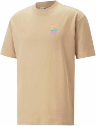 Puma T-shirt Korte Mouw 539181_downtown_graphic_tee_beige - Foto 3