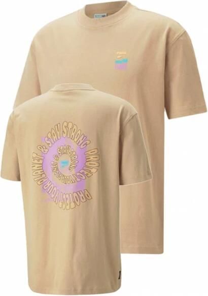 Puma T-shirt Korte Mouw 539181_downtown_graphic_tee_beige