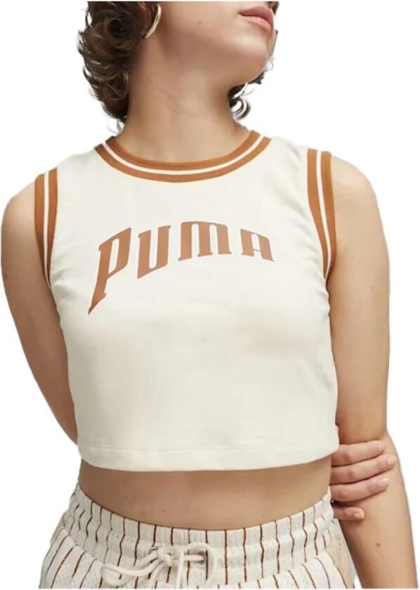 Puma Grafische Cropped Tee Shirt White Dames - Foto 3