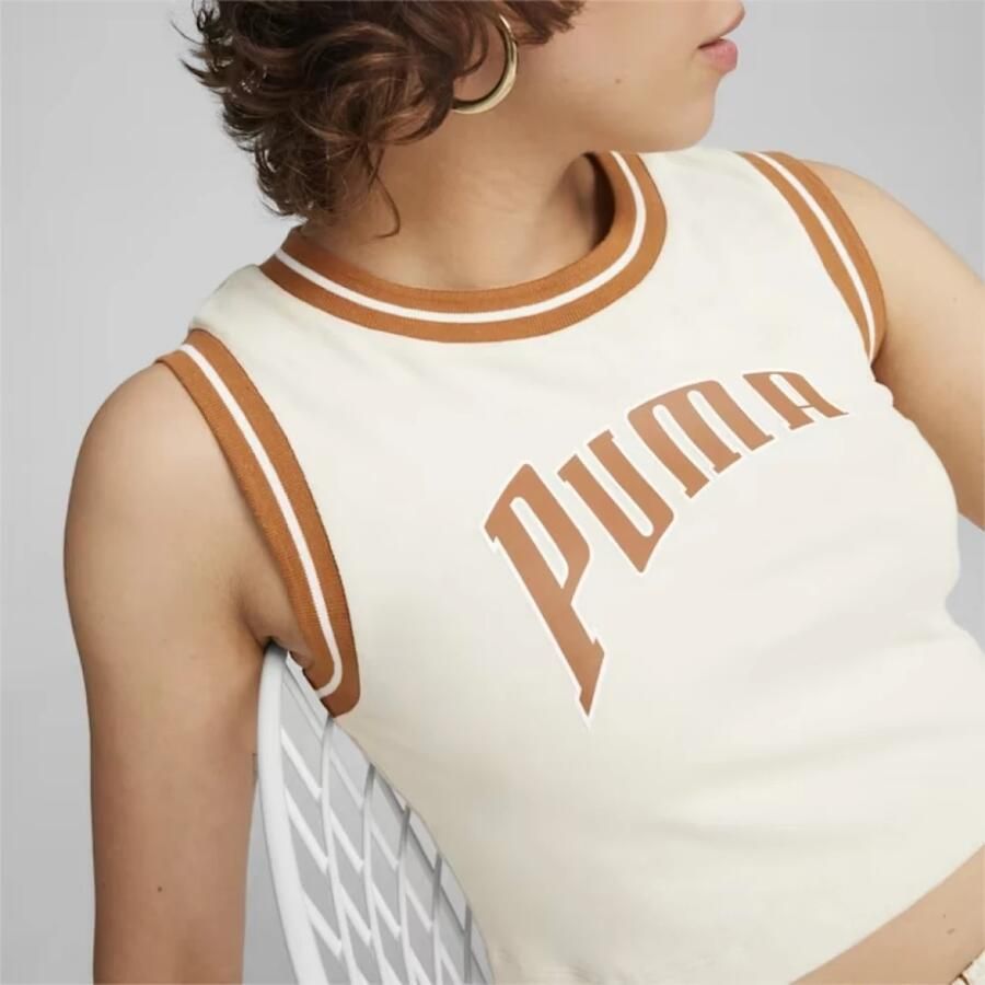 Puma Grafische Cropped Tee Shirt White Dames - Foto 2