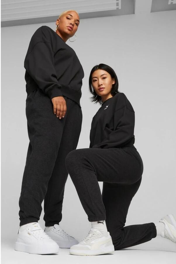 Puma Sportieve Zwarte Sweatpants met Logo Black Dames