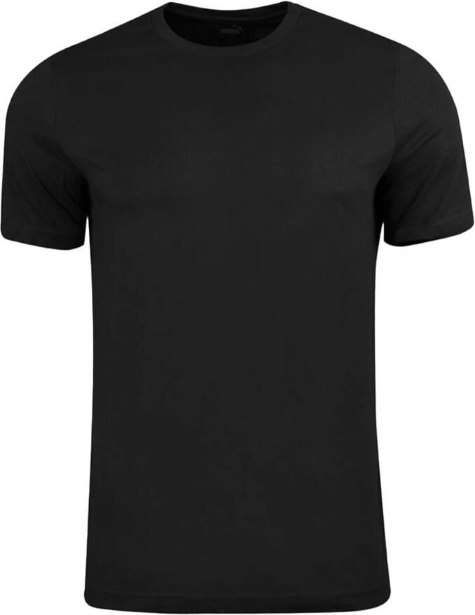Puma Zwart Logo Katoenen T-shirt Black Heren