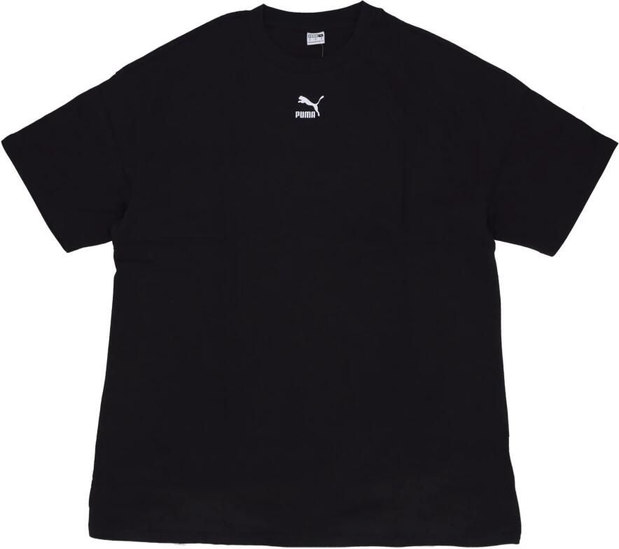 Puma Zwarte Tee Jurk met Oversized Mouwen Black Dames