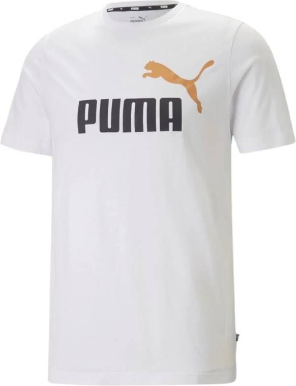 Puma Reguliere Katoenen T-Shirt Wit Heren