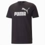 Puma Reguliere Katoenen T-Shirt Zwart Black Heren - Thumbnail 1
