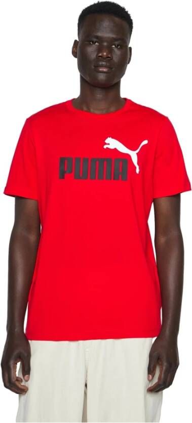 Puma Rode Grafische N1 Logo Tee Rood Heren