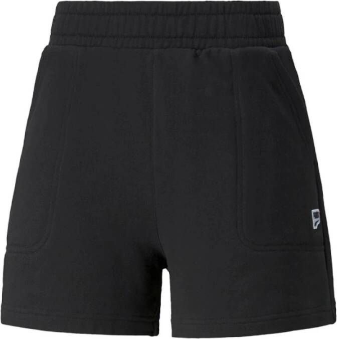 Puma Downtown High Waist Shorts Black Dames