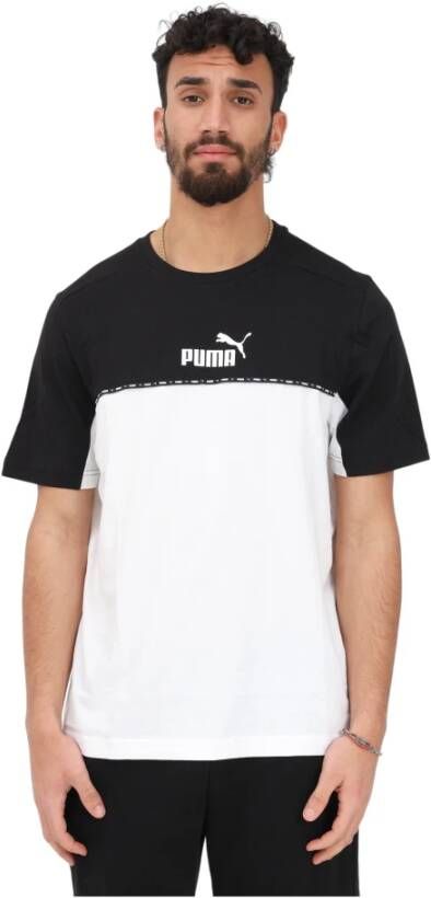 Puma Sportief Wit T-Shirt Regular Fit Lente-Zomer Black Heren