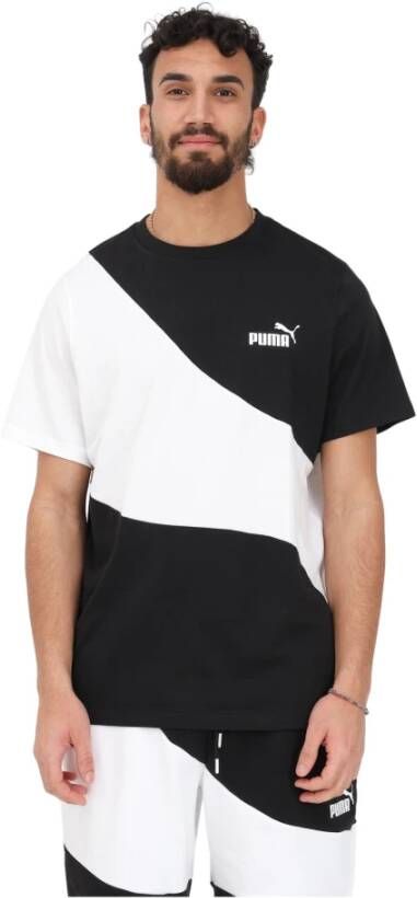 PUMA PERFORMANCE T-shirt in colour-blocking-design model 'PUMA POWER Cat'