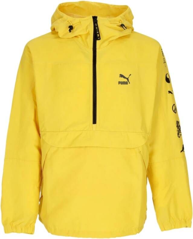 Puma Stijlvolle regenbestendige windbreaker jas voor heren Yellow Heren