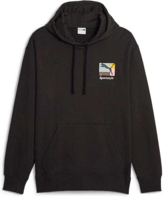 Puma Sweatshirt met Minimalistische Stijl en Brand Love Print Zwart Heren