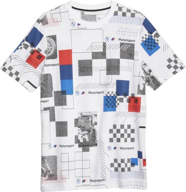 Puma BMW Motorsport AOP T-shirt White Heren