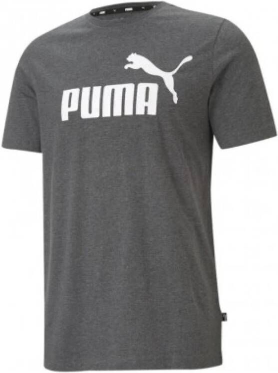 Puma T-Shirt met bedrukt logo Klassieke pasvorm Grijs Heren
