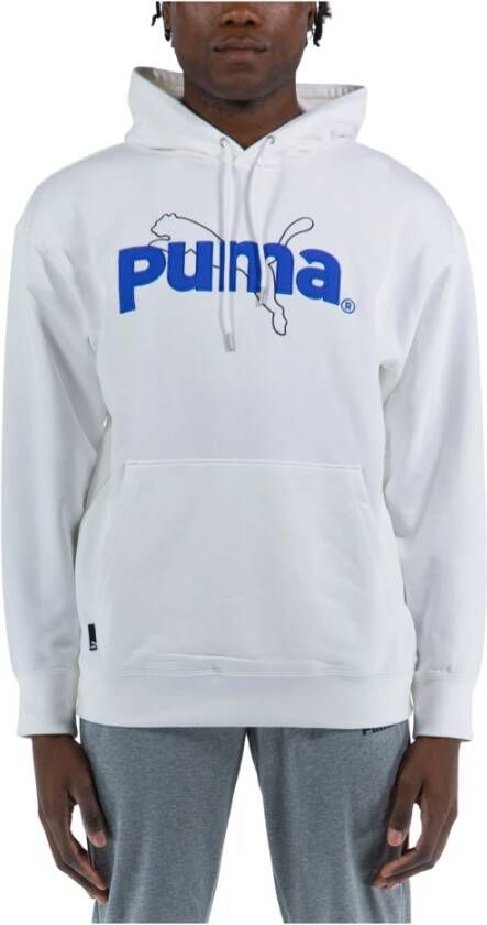 Puma Team Grafische Hoodie White Heren