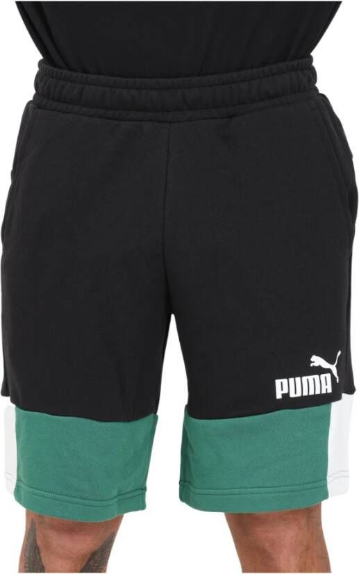 Puma Katoenen Bermuda Shorts met Elastische Taille Black Heren