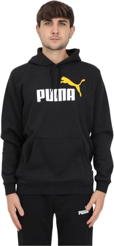 Puma Zwarte hoodie met tweekleurig logo Black Heren