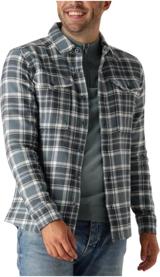 Pure Path Blauw Regular Fit Overshirt voor Mannen Blue Heren - Foto 7