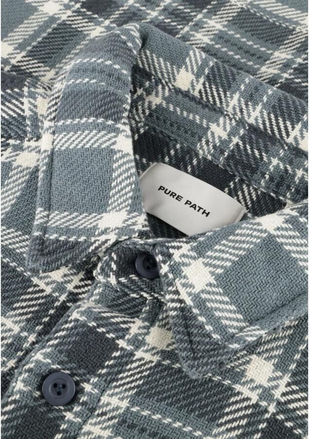 Pure Path Blauw Regular Fit Overshirt voor Mannen Blue Heren - Foto 5