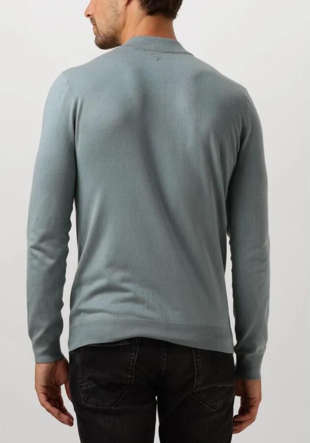 PURE PATH Heren Truien & Vesten Regular Fit Knitwear Halfzip803 Blauw - Foto 6