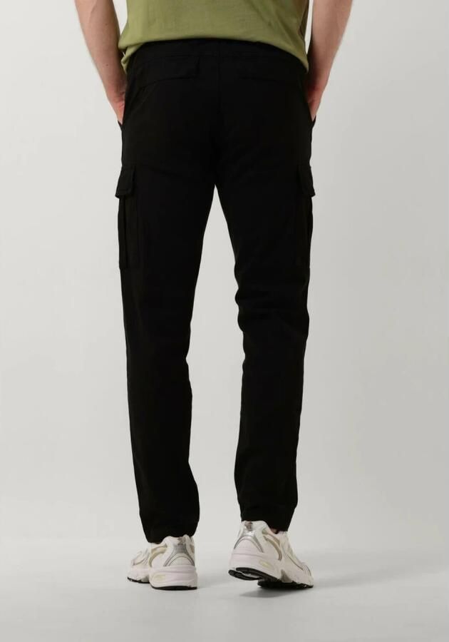 PURE PATH Heren Broeken Garment Dye Cargo Pants Zwart - Foto 2